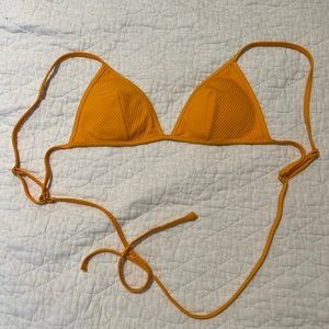 Yellow Orange Triangle Bikini top